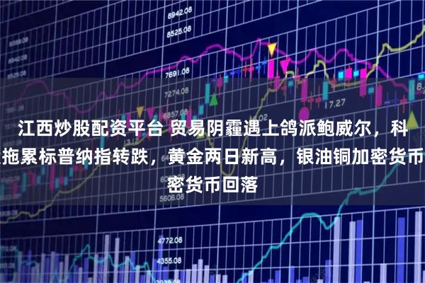 江西炒股配资平台 贸易阴霾遇上鸽派鲍威尔，科技股拖累标普纳指转跌，黄金两日新高，银油铜加密货币回落